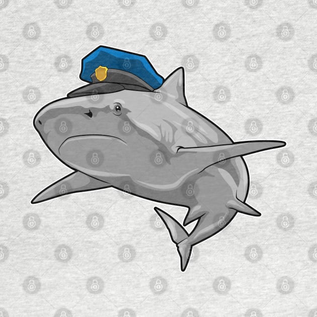 Shark as Police officer Police by Markus Schnabel